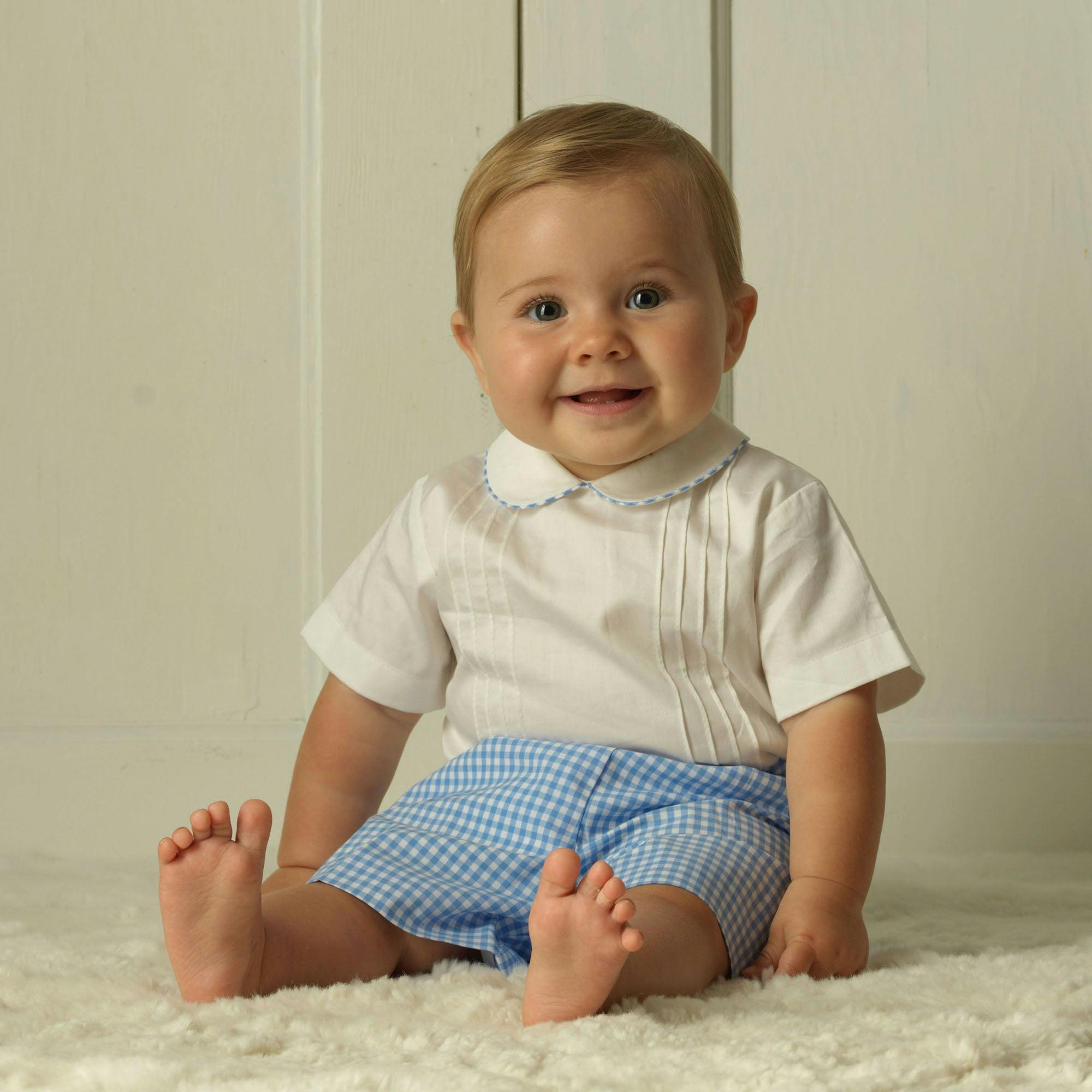 Gingham Romper Short Set