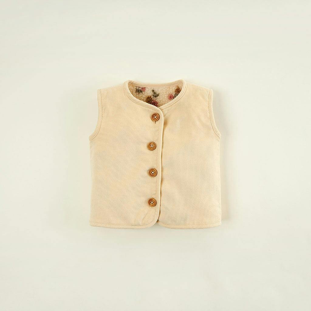 Amber Sherpa Corduroy Reversible Vest
