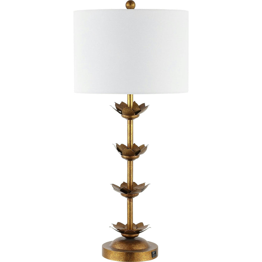 Lani Leaf Table Lamps with USB Port
