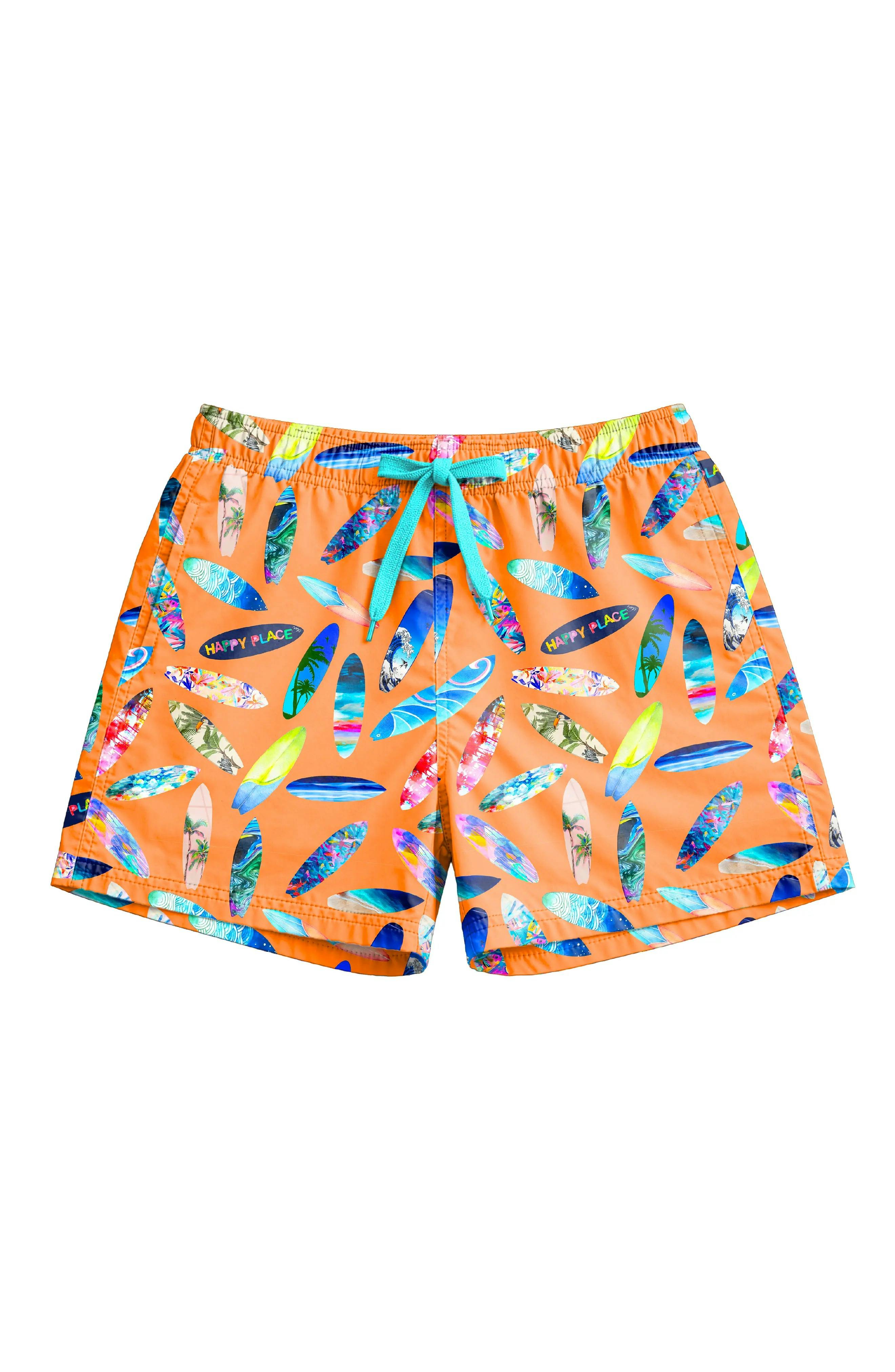 Dylan Boys Surfboard Print Board Shorts