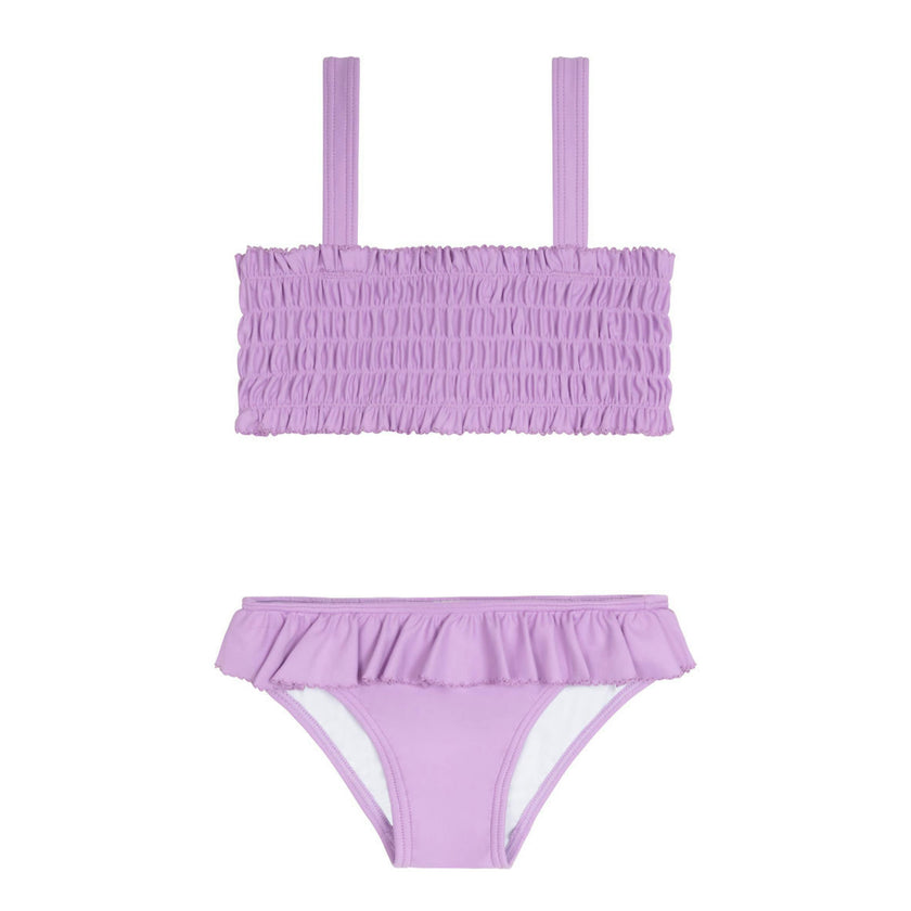 girls orchid smocked bikini