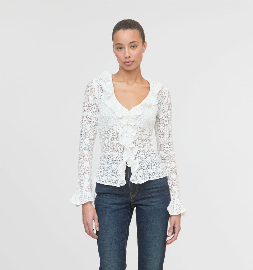 The Gabriella Top - White Lace