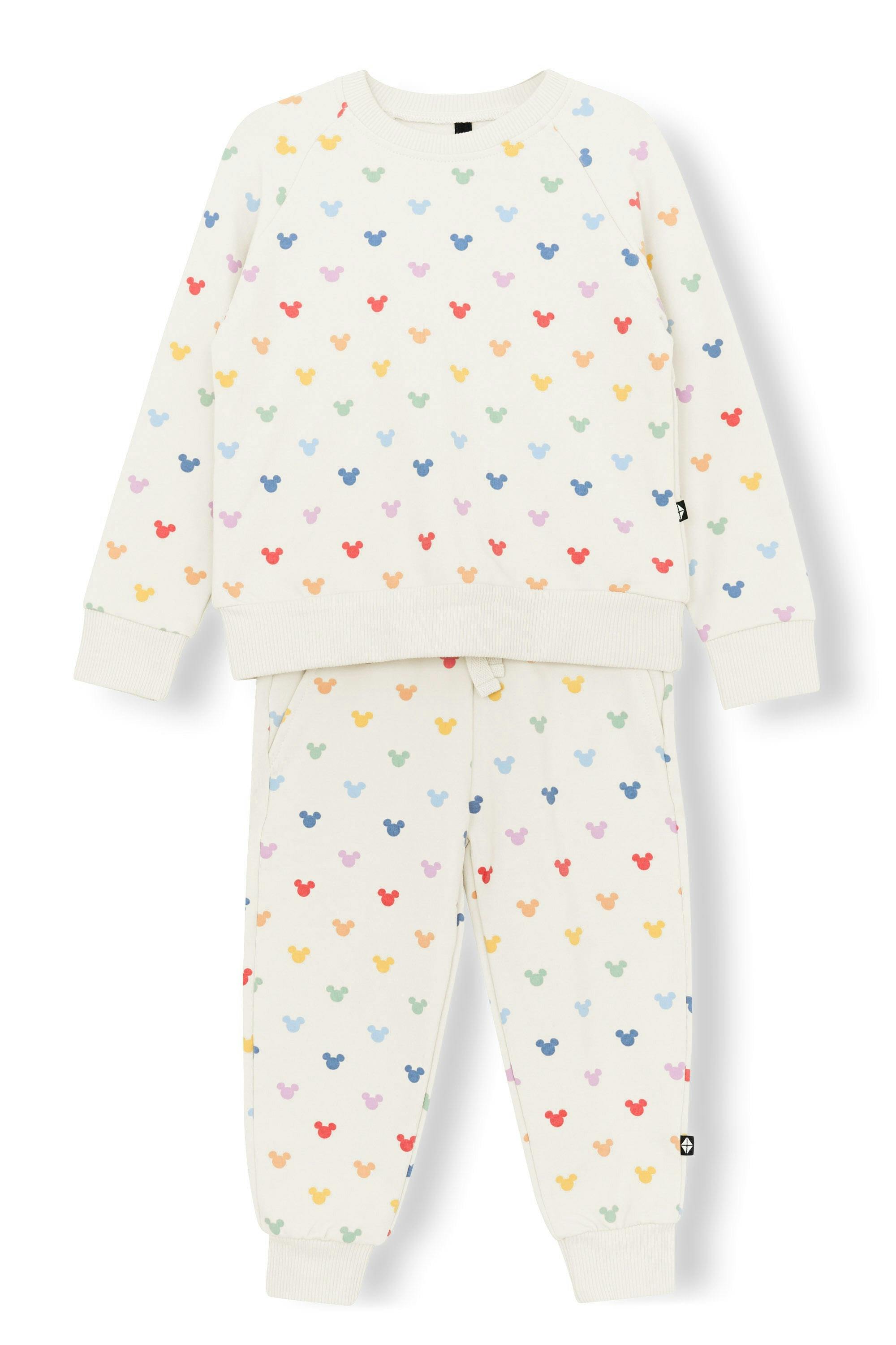 Long Sleeve Jogger Set in Pastel Mickey Mouse