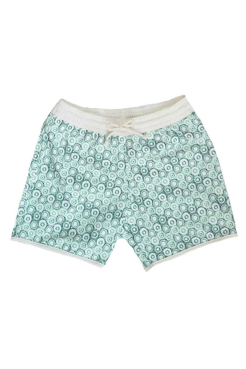 Swim Short Tommaso Jellyfish Print In Mint and Sage