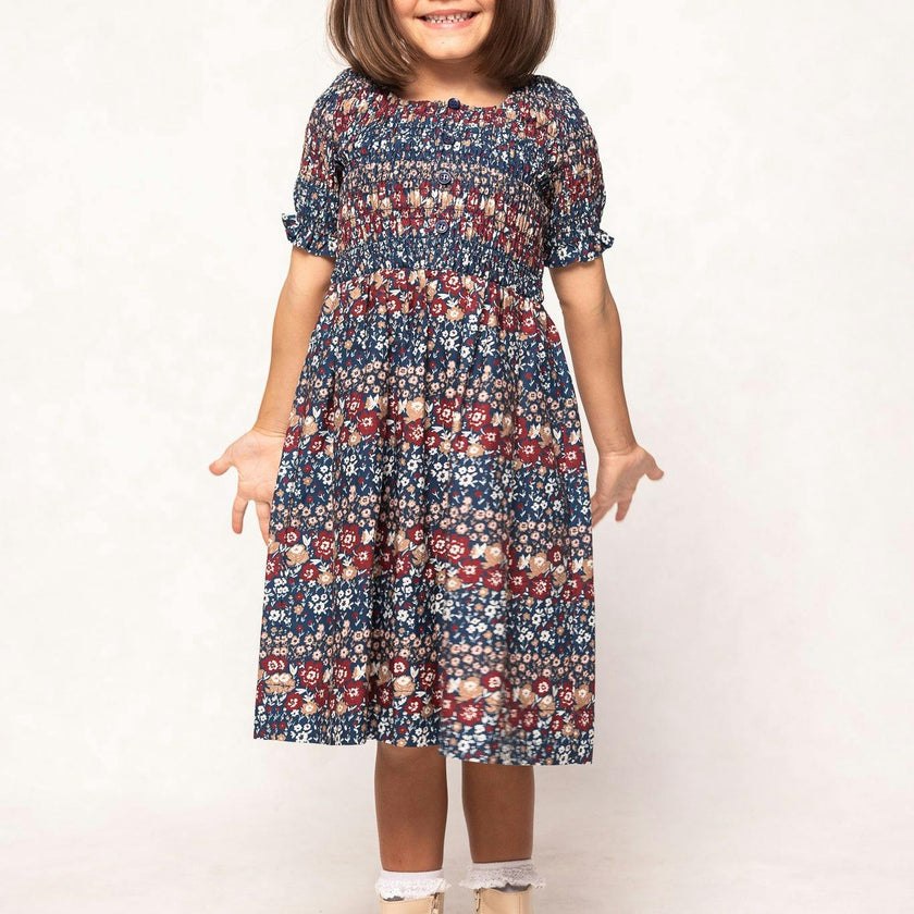 Mini Parker Dress in Dusk Floral Medley