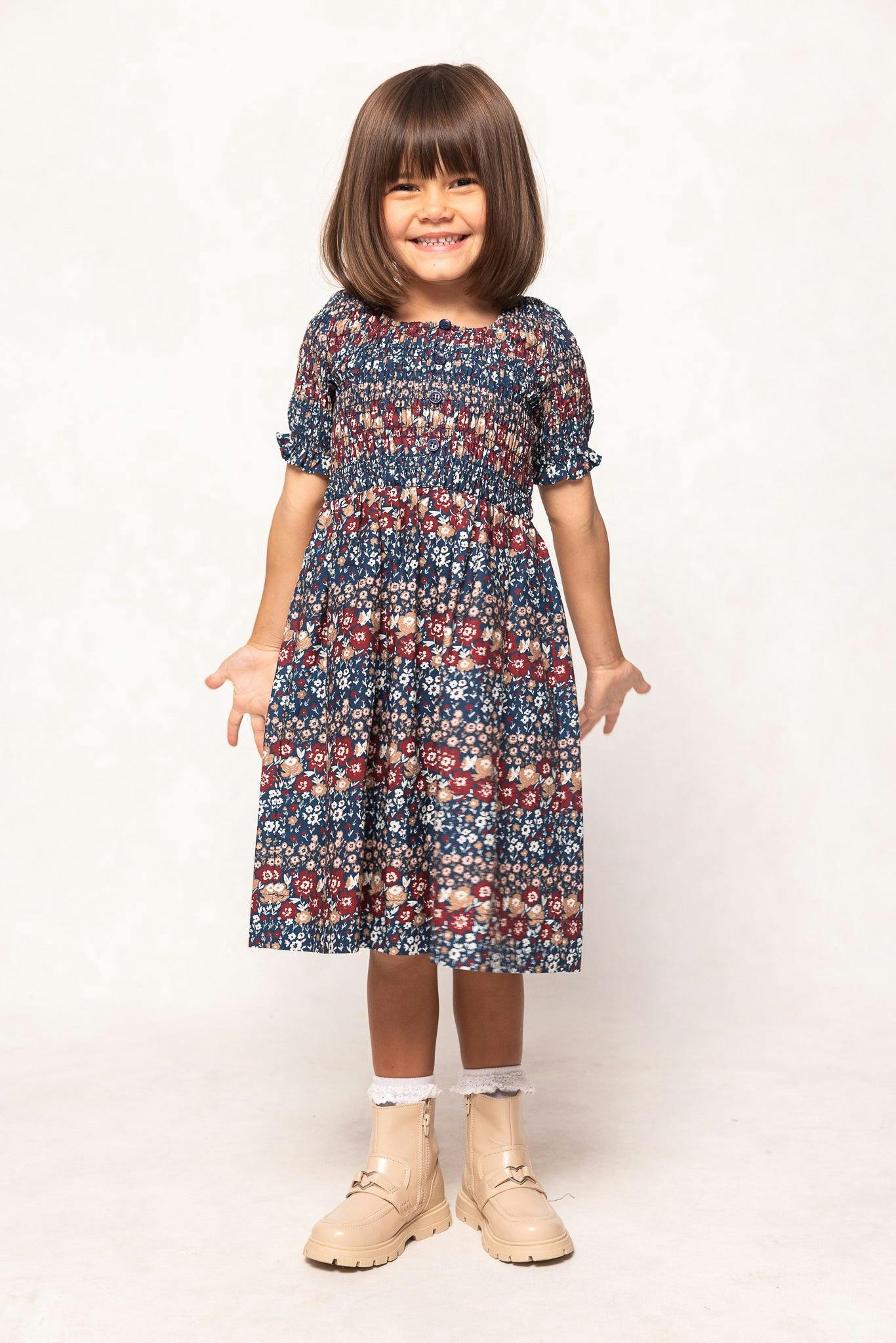 Mini Parker Dress in Dusk Floral Medley