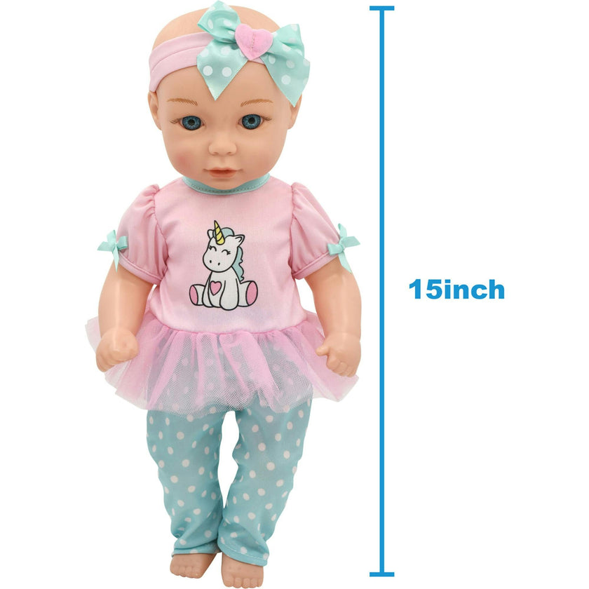 Little Darlings: 15" Hop On Baby Set -