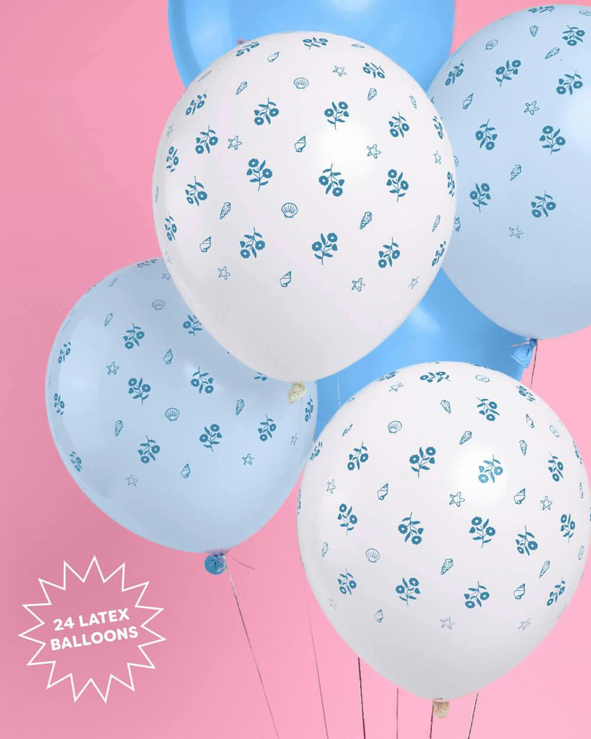 Coastal Balloon Pack - 24 latex balloons