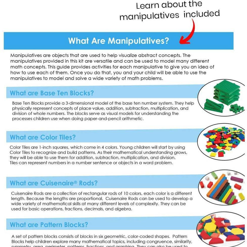 Take Home Manipulative Kit