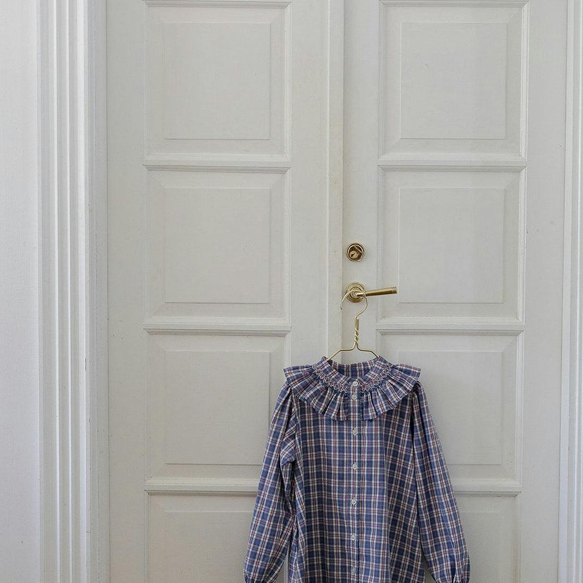 Molly Anne Dress in Blue & Purple Plaid