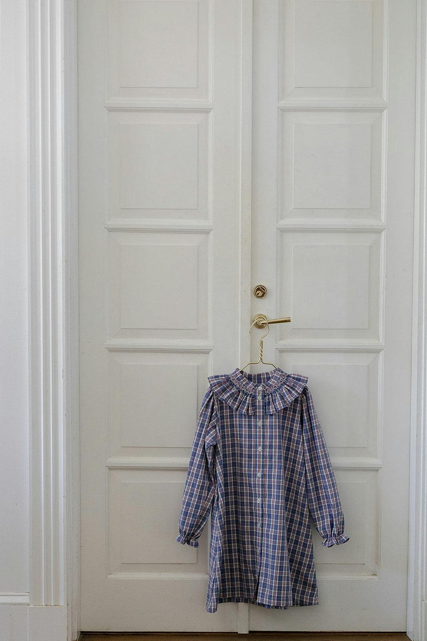 Molly Anne Dress in Blue & Purple Plaid
