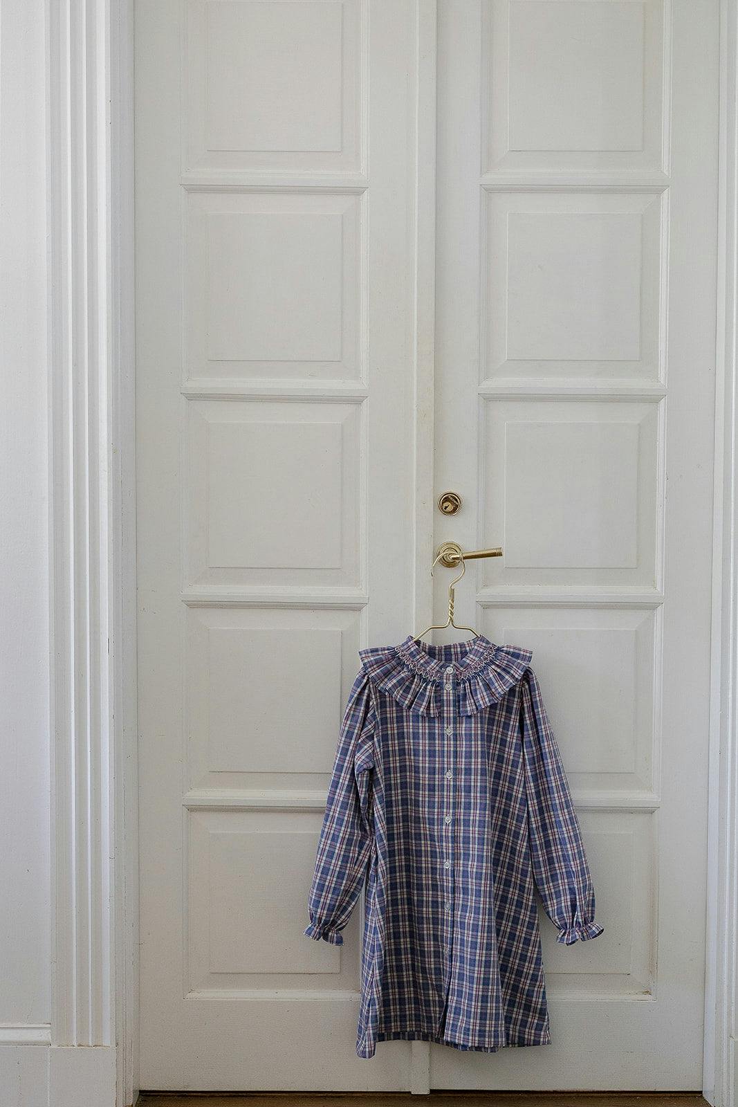 Molly Anne Dress in Blue & Purple Plaid