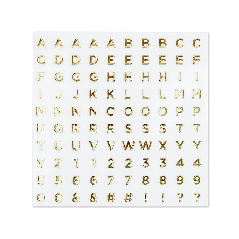Gold Say Everything Nail Stickers