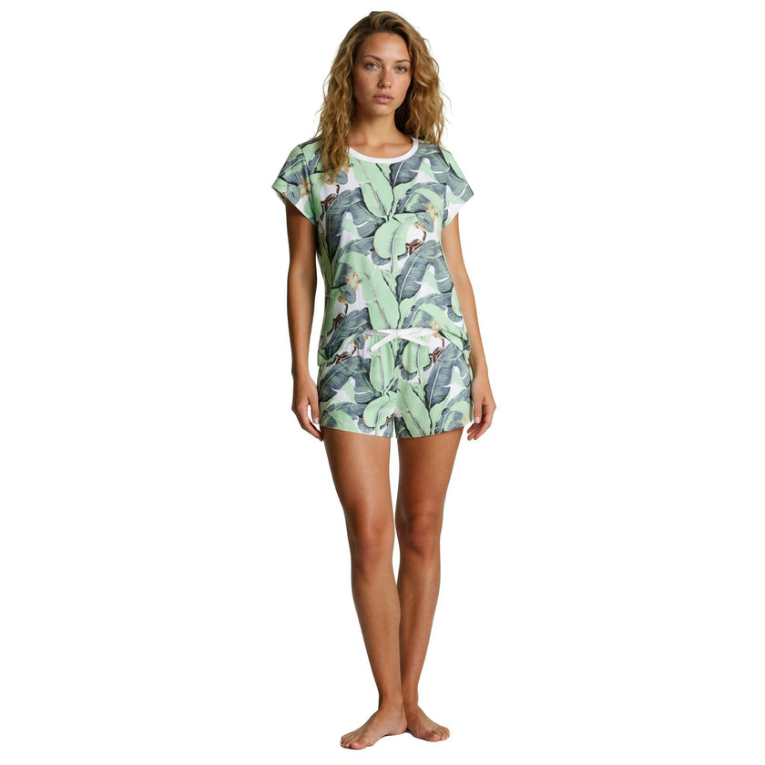 Women's Martinique® Green Jersey Short PJ Set - Organic Stretch Cotton