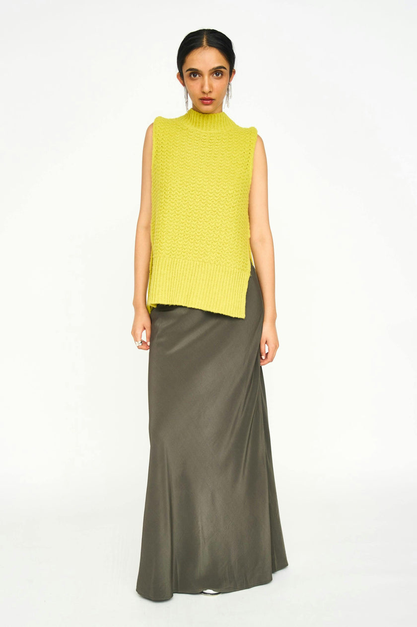 Aspen Sweater Vest in Lemongrass