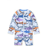 Baby Rash Guard Long Sleeve Zipped Swimsuit, Multi