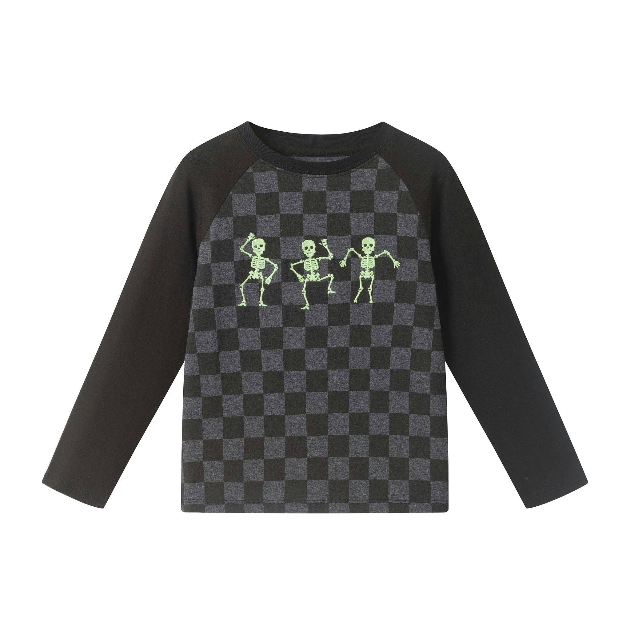 Boys Raglan Tee & Jogger Set | Dancing Skeletons