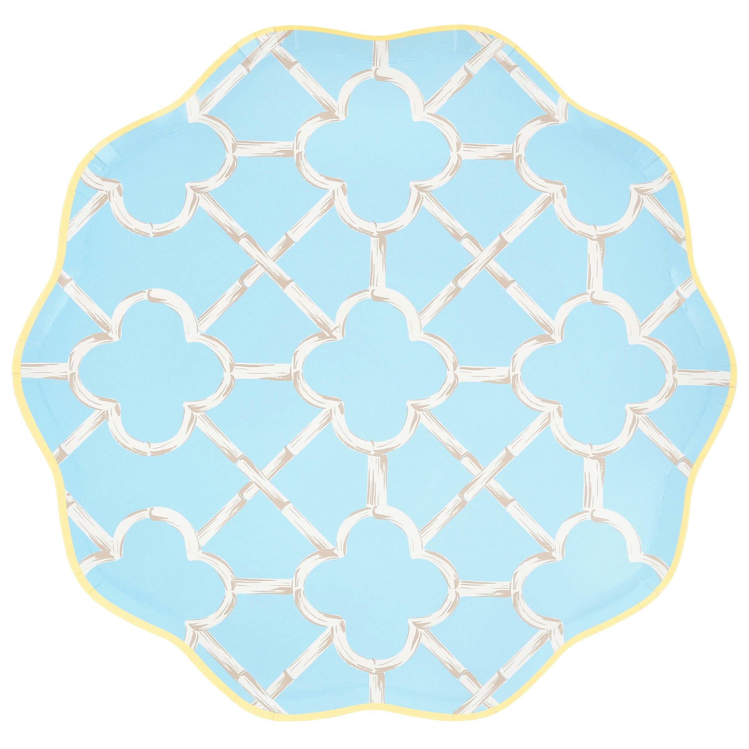 Bamboo Pattern Dinner Plates