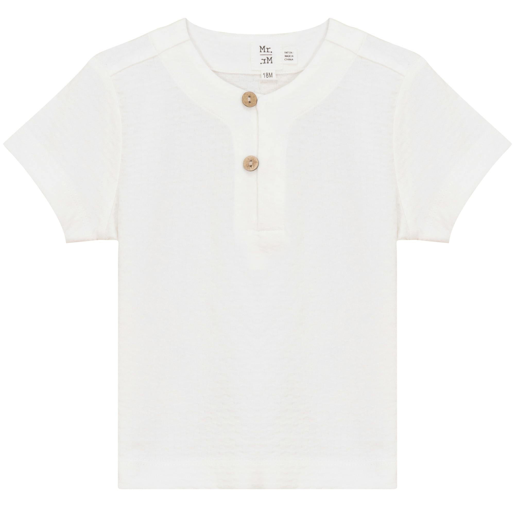 Checkered Button Front Short Sleeve Top