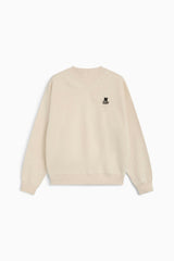 TNS Logo Rib Collar Woman Sweatshirt Whisper White Melange