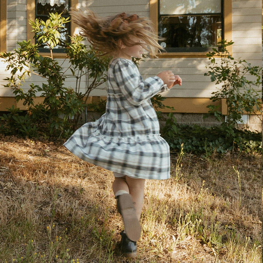Organic Long Sleeve Tiered Dress