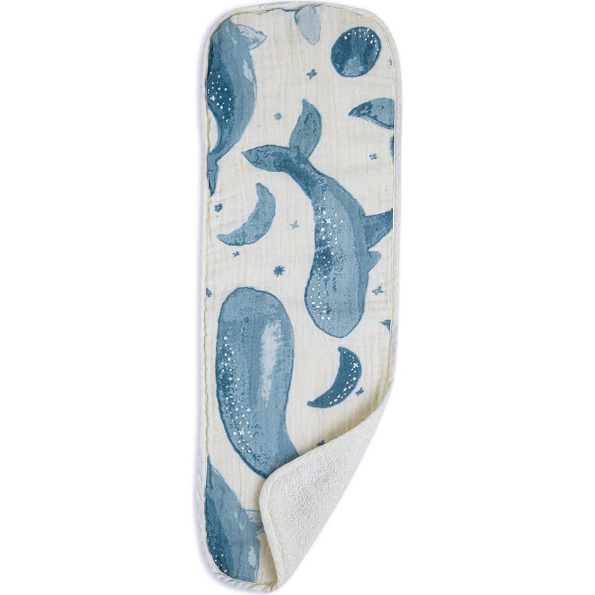 Caspian 3-pc. Newborn Burp Cloth Set (Whale)