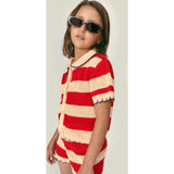 Mipounet SS26 Vita, Cardigan Red Coral
