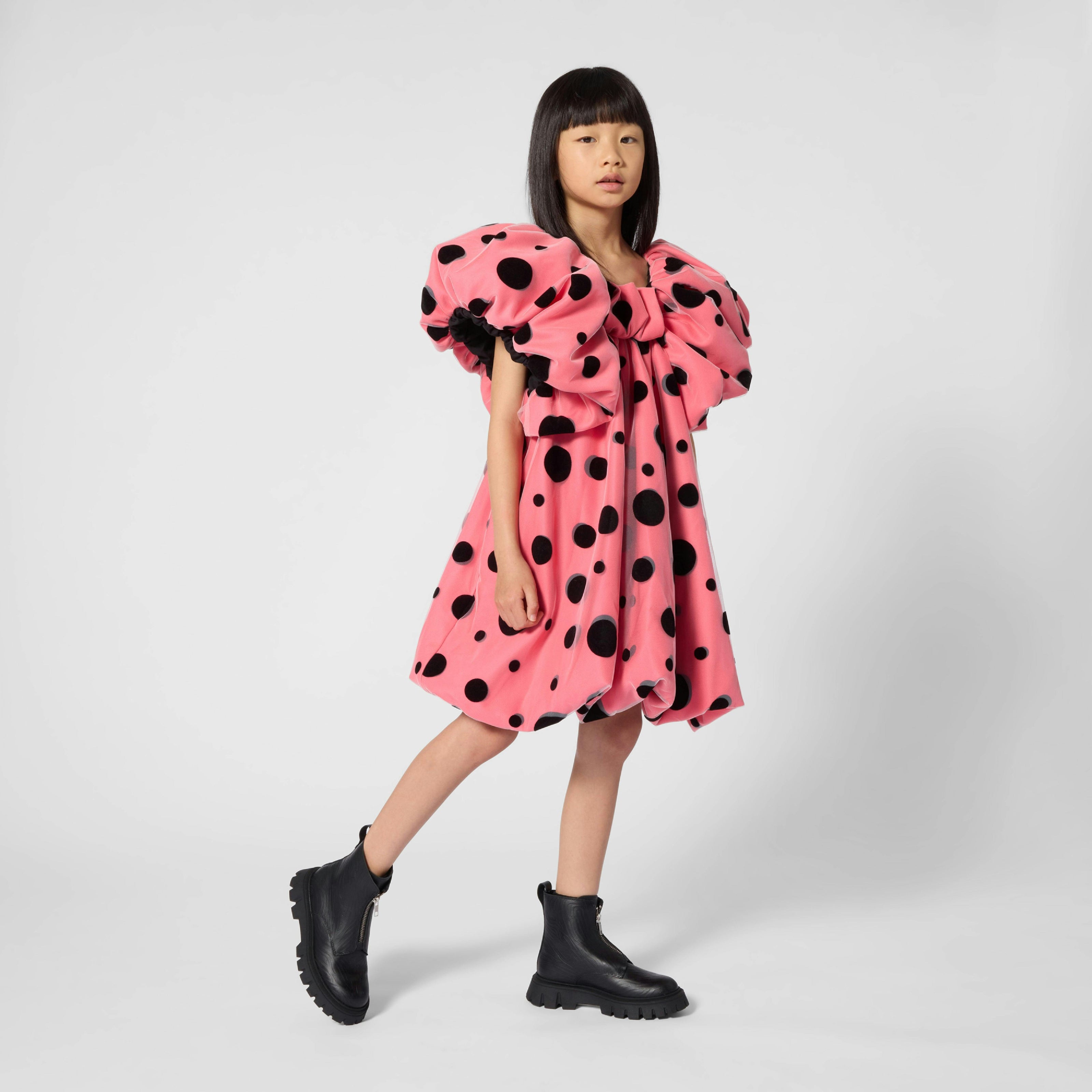 Pink Polka-Dot Occasion Dress