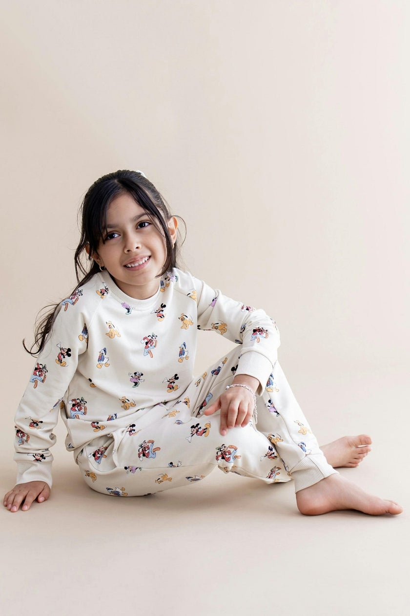 Long Sleeve Jogger Set in Mickey Mouse and Friends