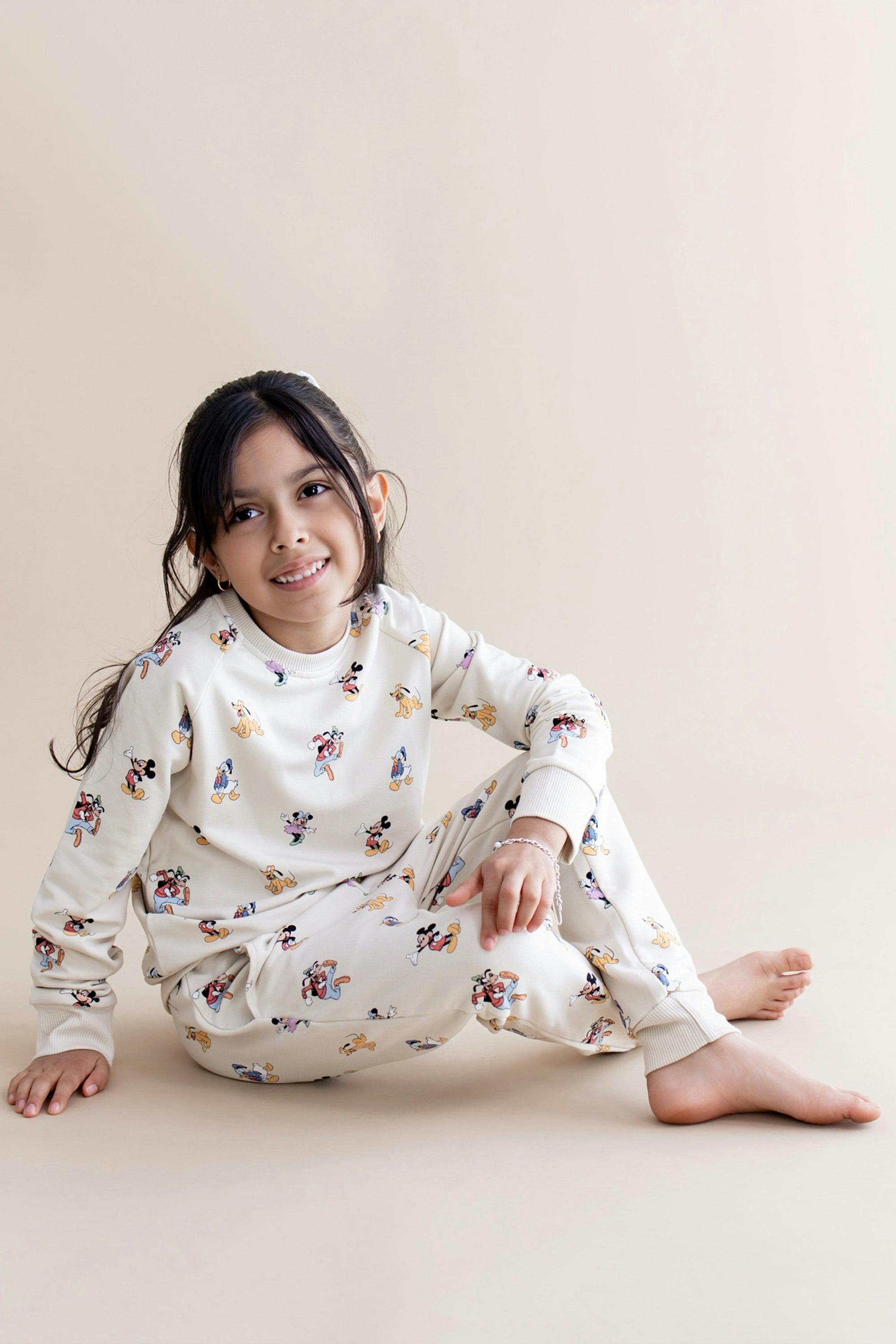 Long Sleeve Jogger Set in Mickey Mouse and Friends