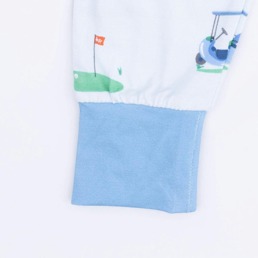 Vintage Golf Carts Blue - Short Sleeve Loungewear Set