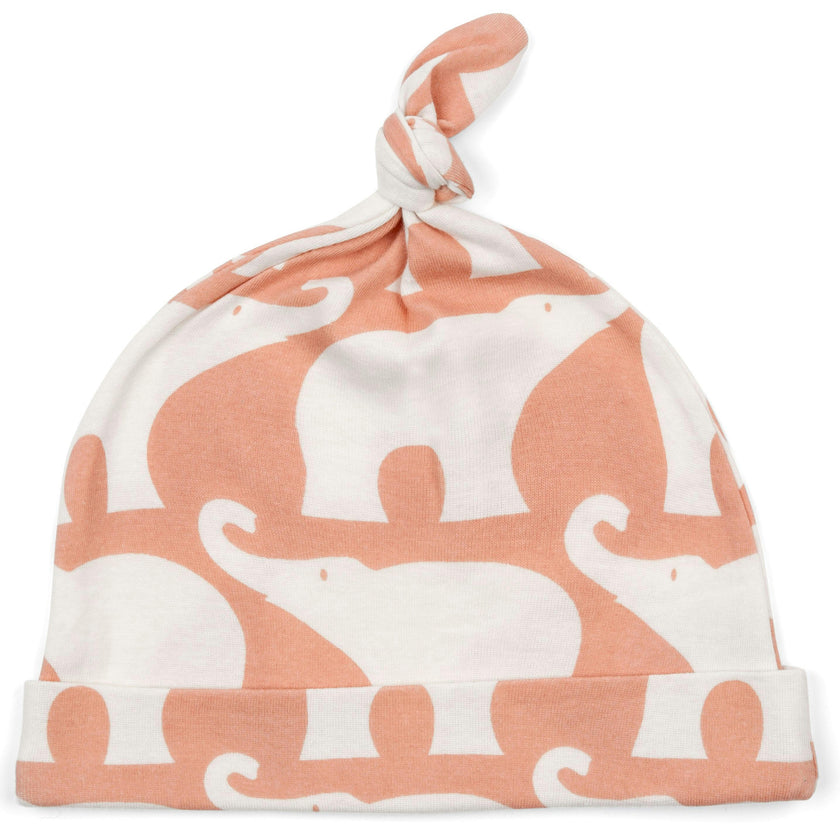 Rose Elephant Organic Knotted Hat