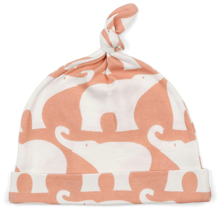Rose Elephant Organic Knotted Hat