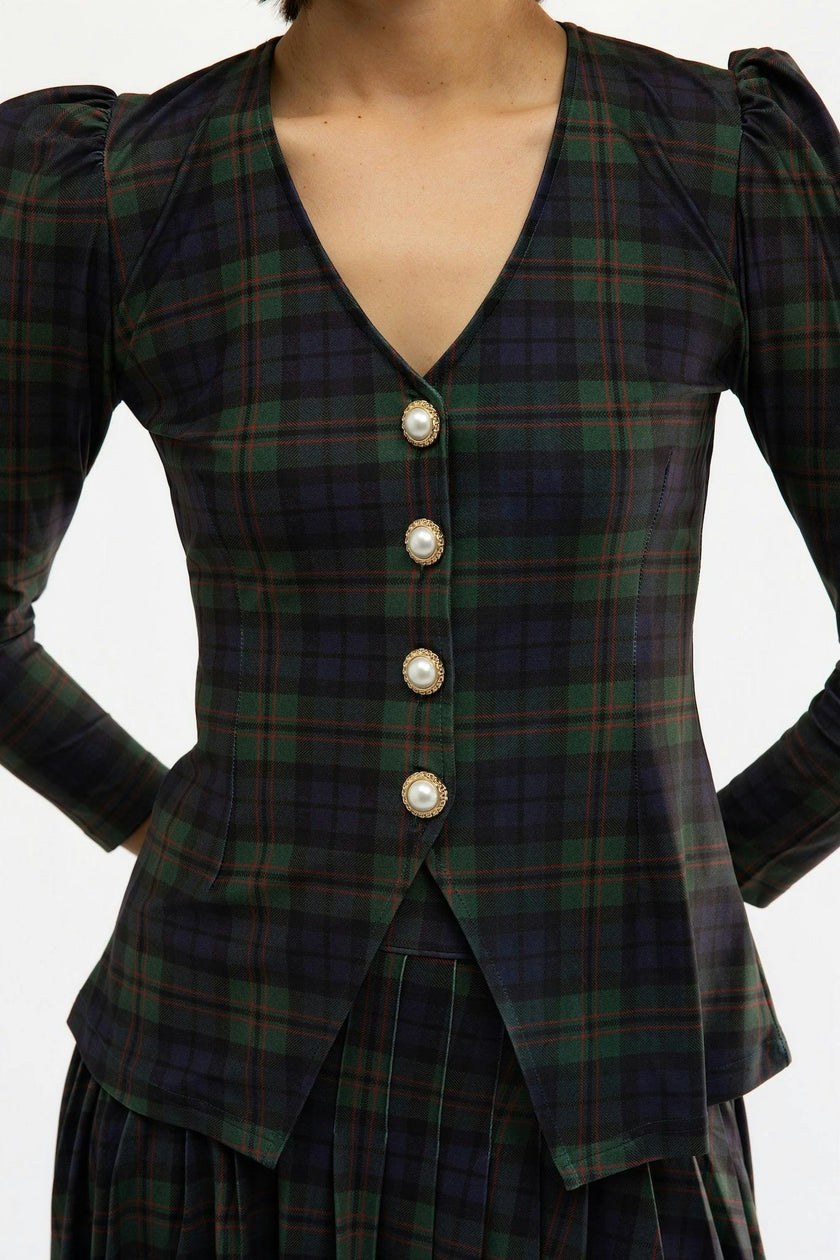 Kelly Top - Glade Plaid