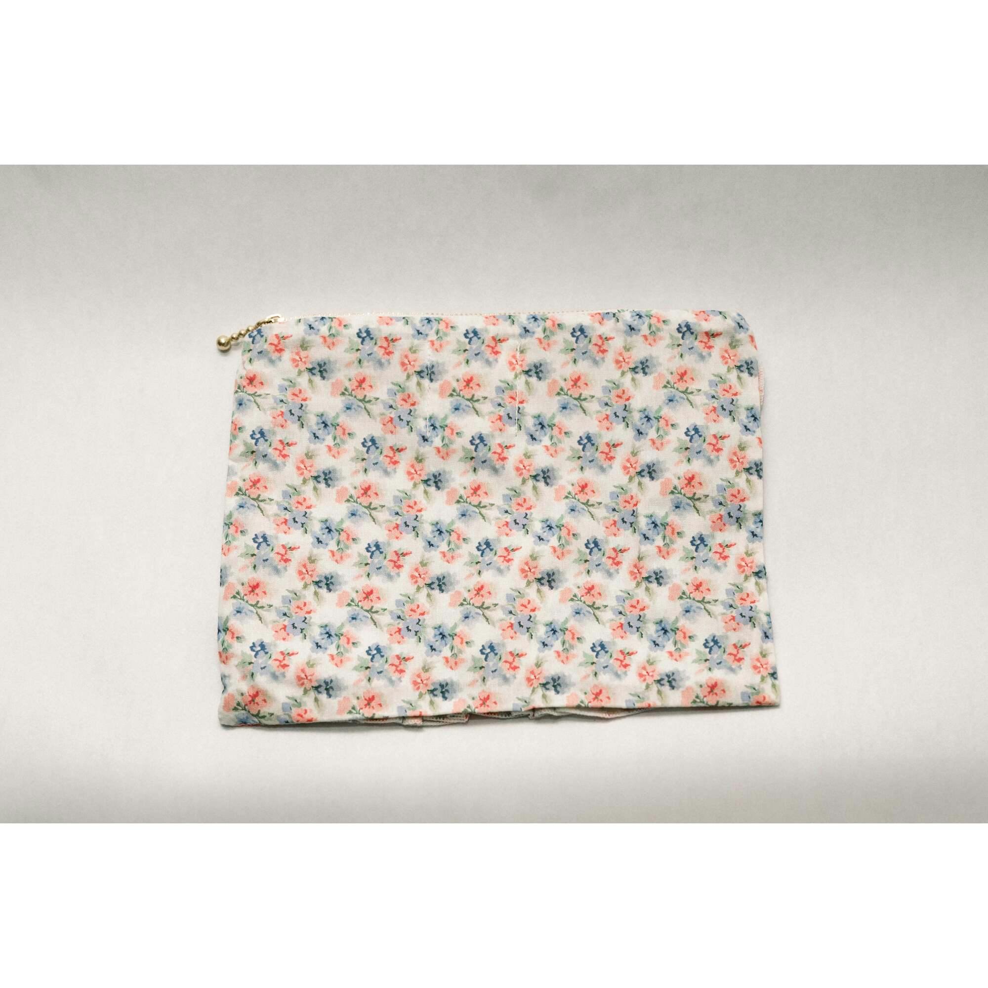 April Posies Timeless Floral Ruffle Zipper Pouch