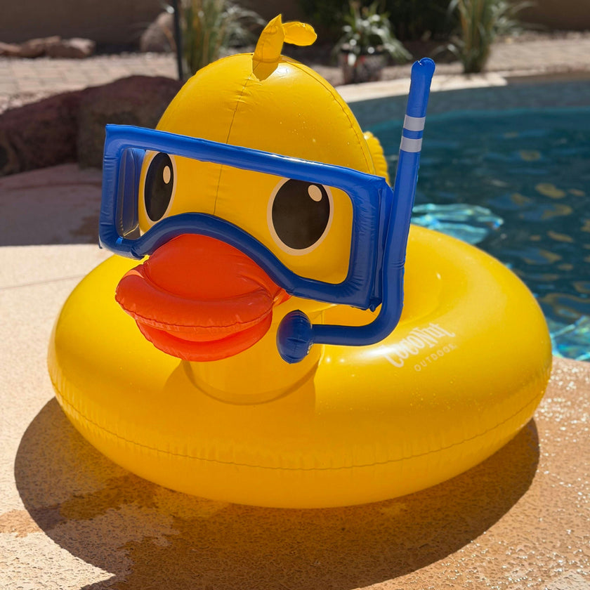 Rubber Duckie with Snorkel Pool Float