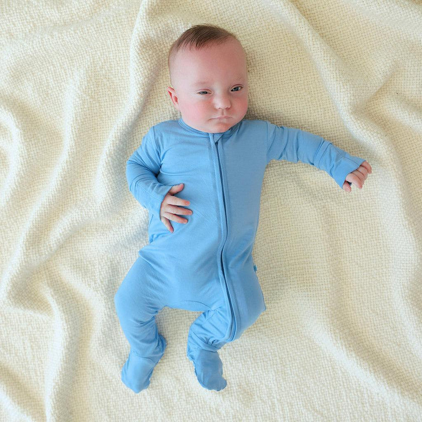 Hattie Blue Footie Zippered One Piece
