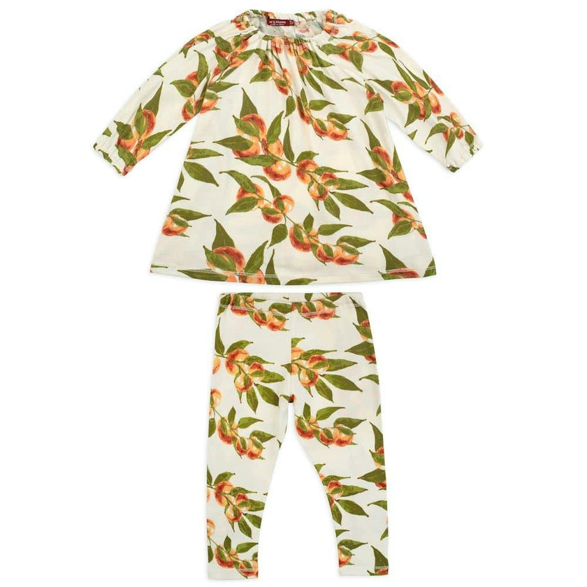 Peaches Organic Cotton Dress & Legging Set