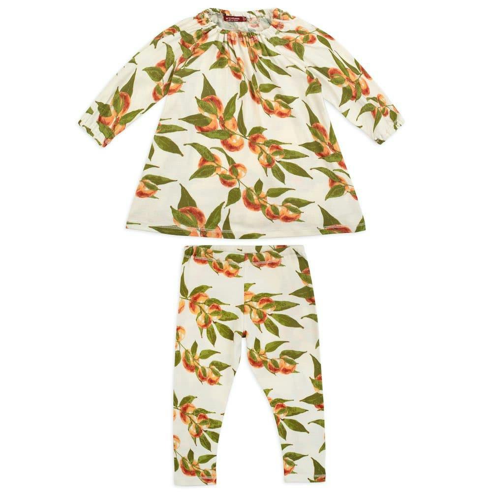 Peaches Organic Cotton Dress & Legging Set