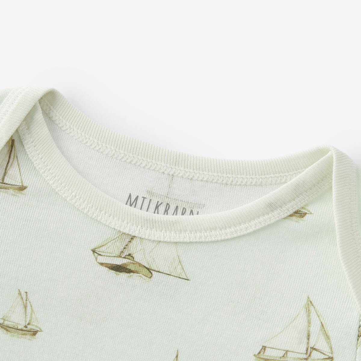 Sailboat Melody Organic Cotton Long Sleeve One Piece