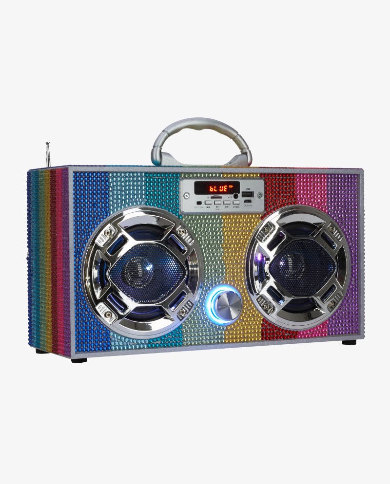 Bling Bundle-Wireless Karaoke Microphone & Boombox-Rainbow