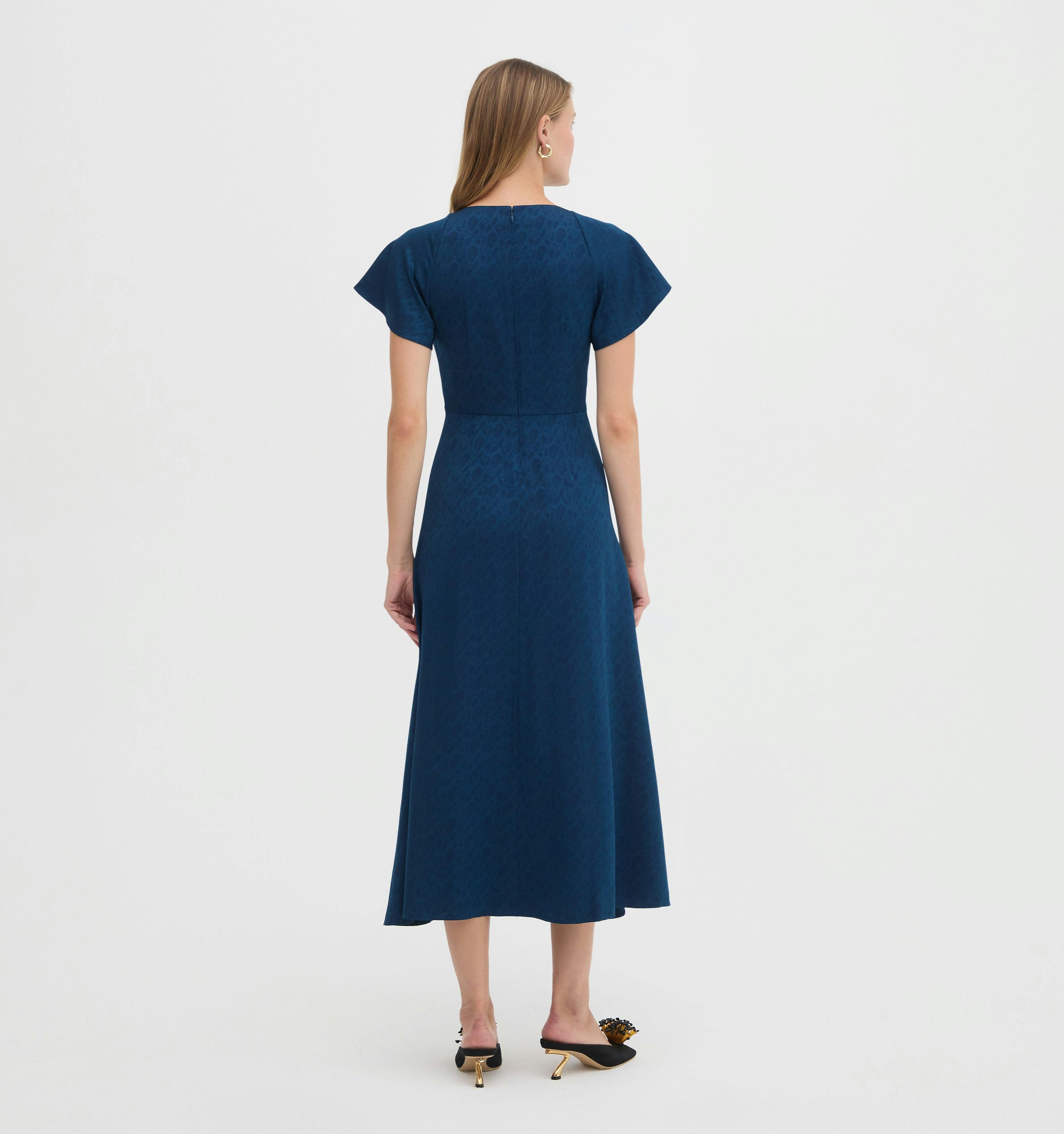 The Opal Dress - Peacock Paisley Vines