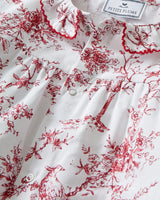 Baby's Twill Madeline Romper in Red Timeless Toile