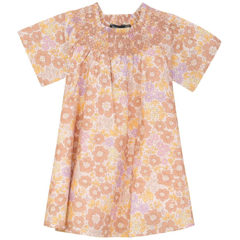 Floral Print Woven Dress Pink