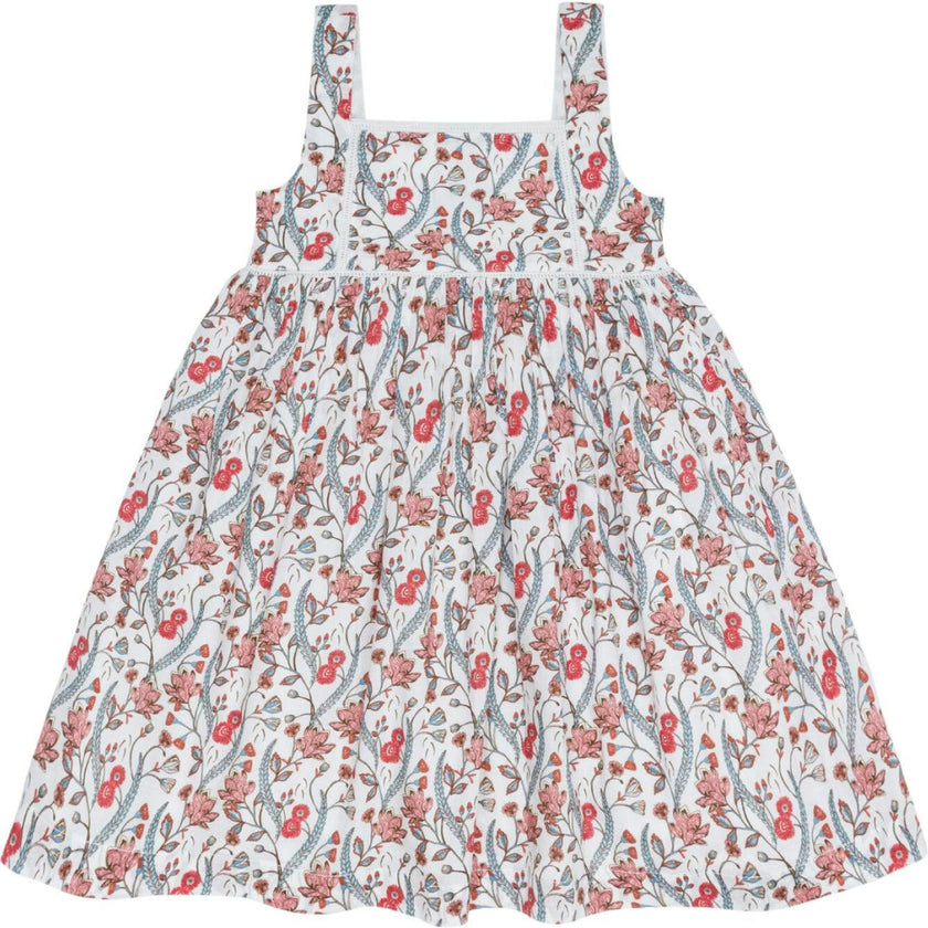 girls mercado bloom square neck dress