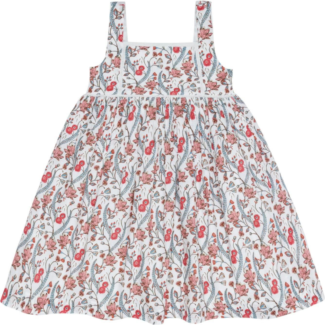 girls mercado bloom square neck dress