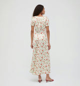 The Maxine Dress - Primrose Bouquet Ivory/Coral