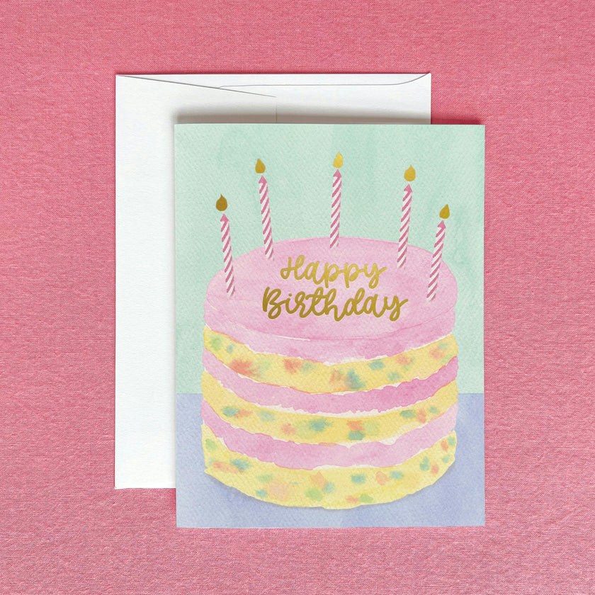 Sprinkle Cake Birthday Greeting Card