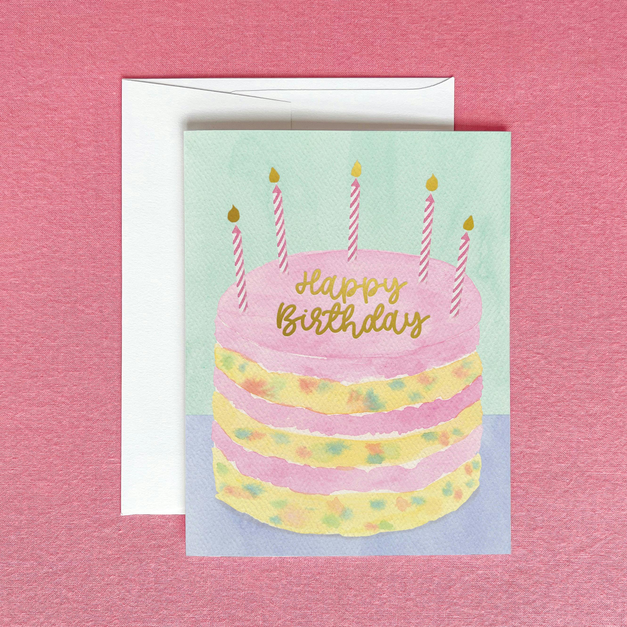 Sprinkle Cake Birthday Greeting Card