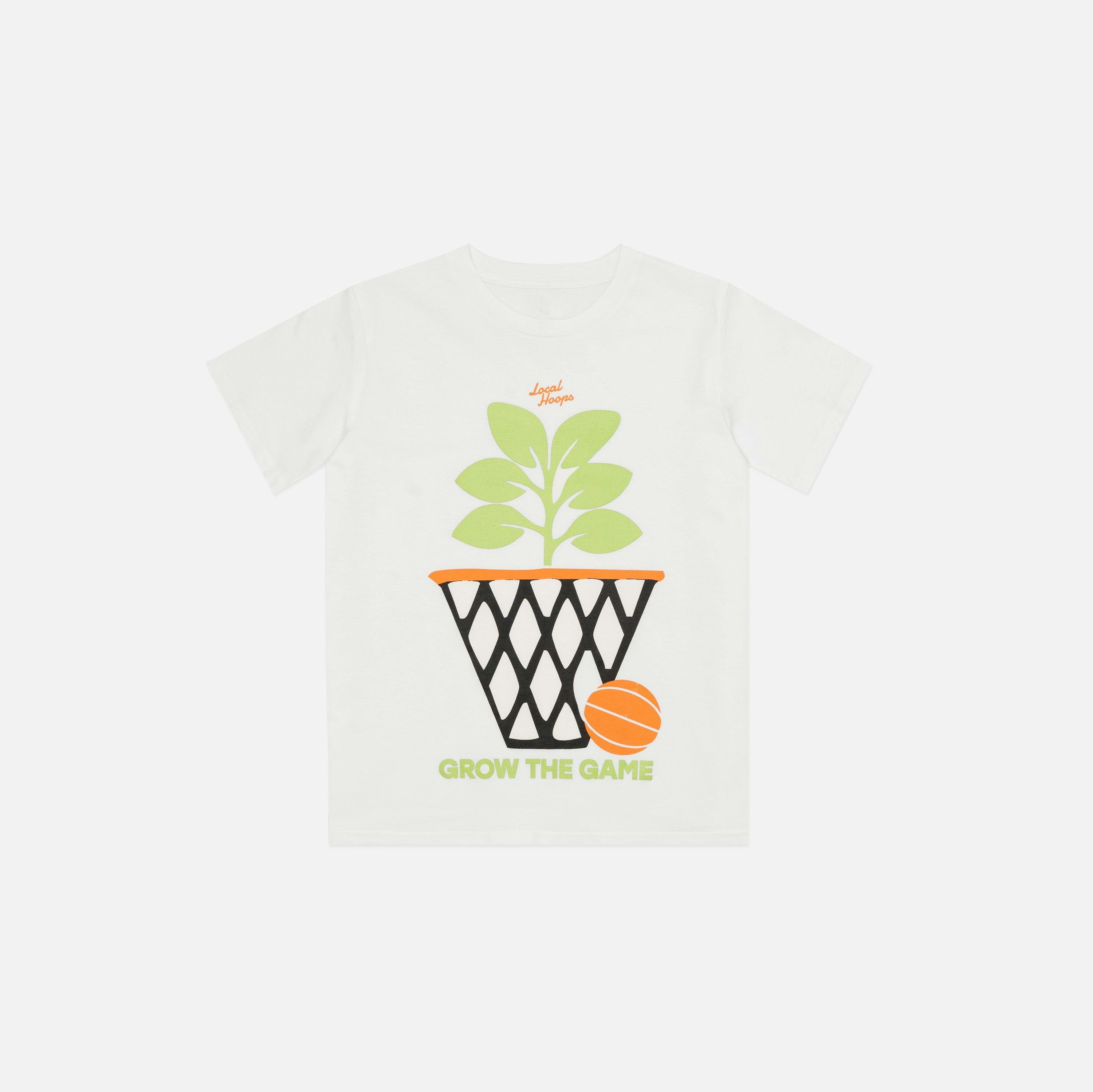Kids White Grow The Game Tee